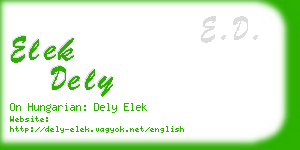 elek dely business card